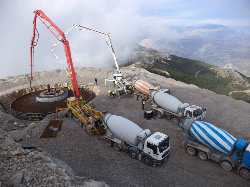 2025 κατασκευή βάσης ανεμογεννήτριας