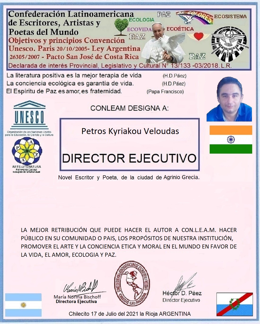 VELOUDAS DIRECTOR EJECUTIVO