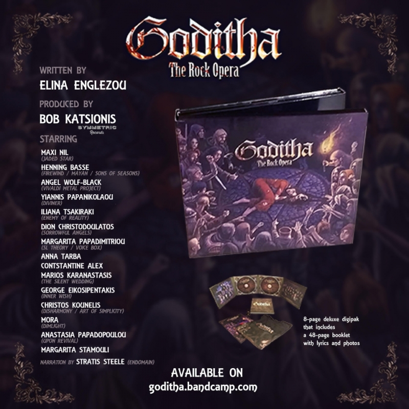 Ελίνα Εγγλέζου &amp; Bob Katsionis – single “Fearless” από την Rock Opera “GODITHA”, από την Symmetric Records.
