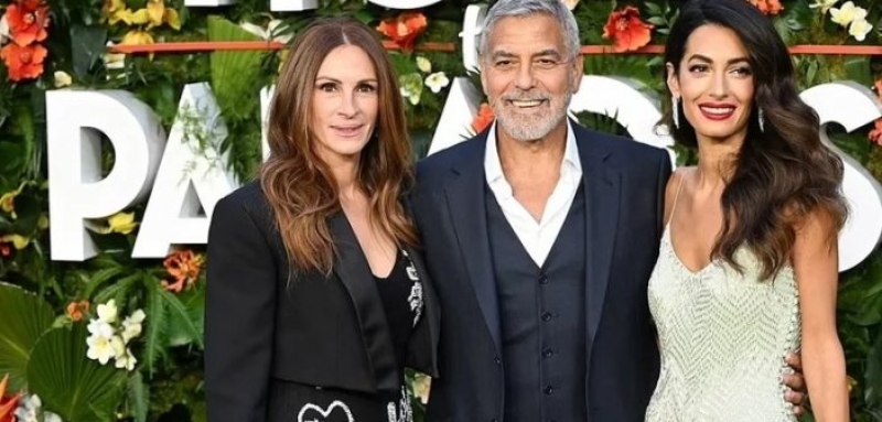 «Εσκισε» η Αμάλ στην tropical πρεμιέρα των Τζορτζ Κλούνεϊ και Τζούλια Ρόμπερτς στο Λονδίνο