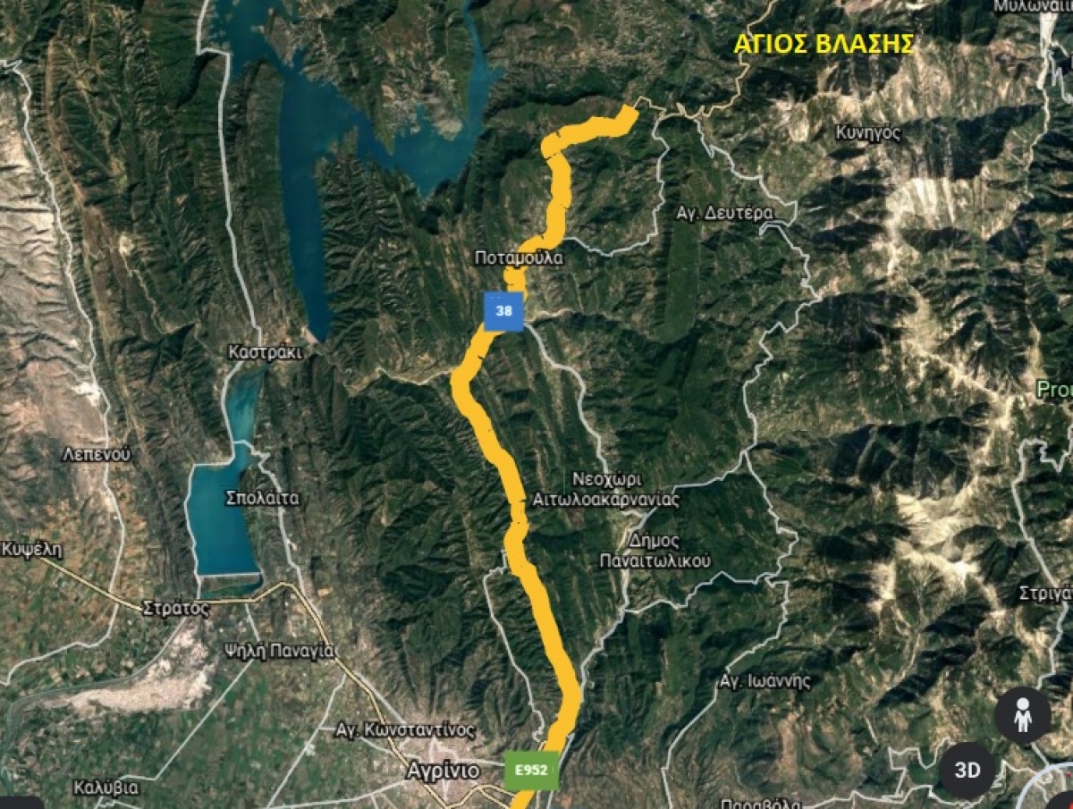 Δείτε την προμελέτη Αγρίνιο-Καρπενήσι έως Άγιο Βλαση (28χμ). Το έργο άμεσα να προχωρήσει