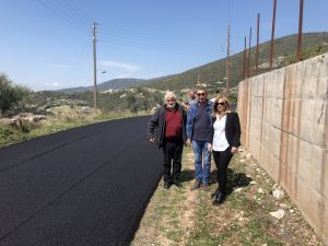 Επίσκεψη της Αντιπεριφερειάρχη Χρ. Σταρακά στα έργα αποκατάστασης του οδικού δικτύου στην Ε.Ο.  Παραβόλα – Καλλιθέα – Κρύο Νερό - Σπαρτιά &amp; στη γέφυρα της  Νερομάνας.