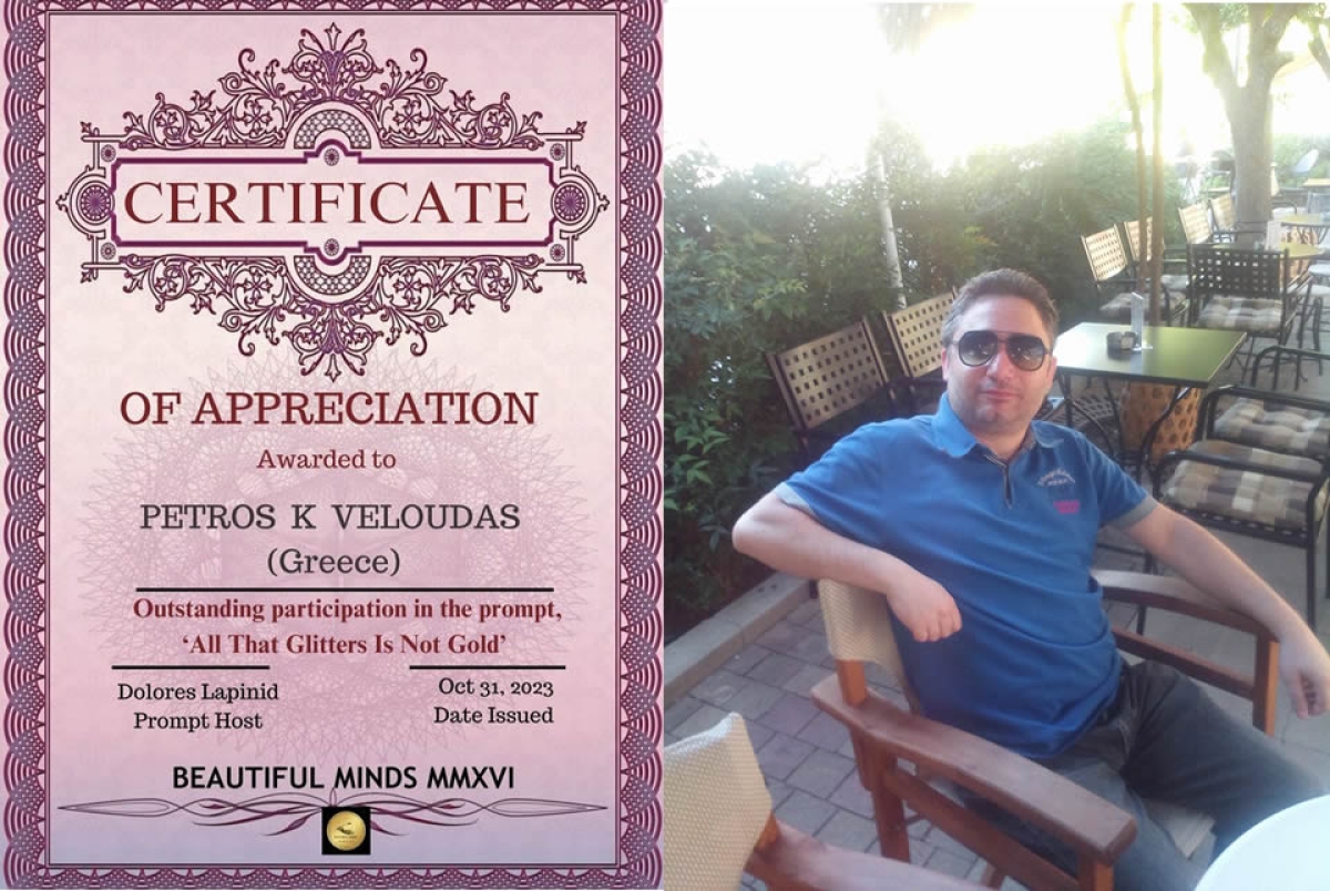 Απο την Αμερική και την Ποιητική Ομάδα BEAUTIFULL MINDS το 73ο Διεθνές Βραβείο Ποίησης για τον Αγρινιώτη Ποιητή Πέτρο Κ. Βελούδα