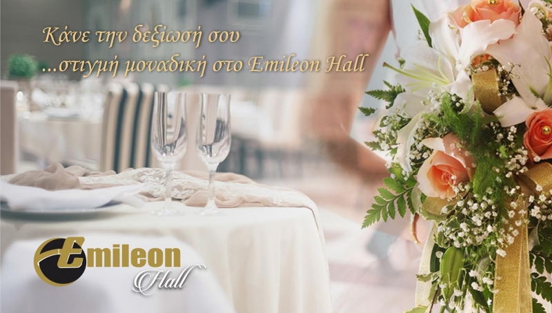 Κάνε την δεξίωσή σου…στιγμή μοναδική στο Emileon Hall