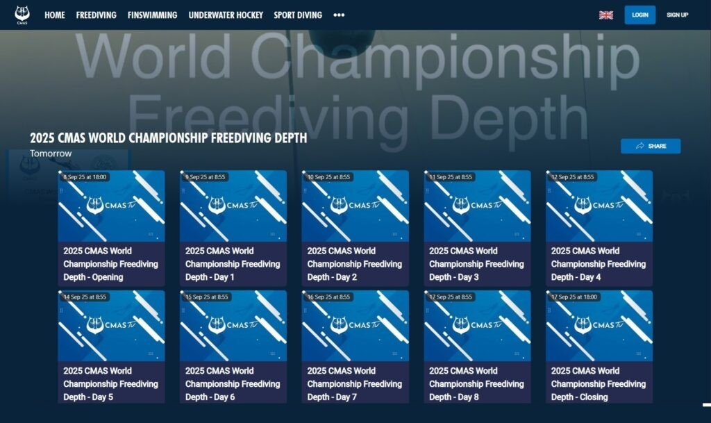 Μύτικας: Ζωντανή μετάδοση και στις οκτώ αγωνιστικές ημέρες του Παγκόσμιου Πρωταθλήματος Κατάδυσης