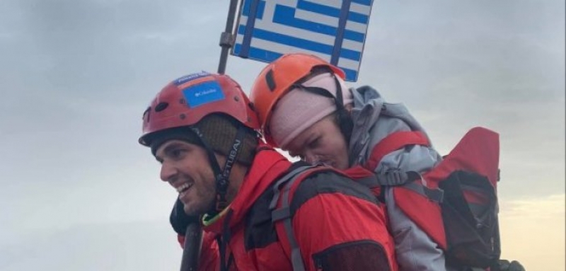 Ο Μάριος με την Ελευθερία στους ώμους του πάτησαν την κορυφή του Ολύμπου