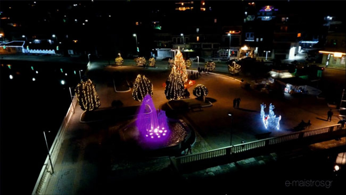 Βίντεο: H Χριστουγεννιάτικη Αμφιλοχία από ψηλά εν μέσω lockdown