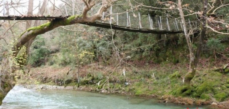Κρεμαστές-συρμάτινες γέφυρες στο Χαλκιόπουλο Ορεινού Βάλτου (φωτο)
