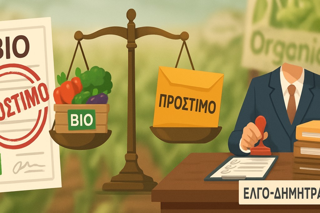 Καταλογίστηκαν τα πρώτα πρόστιμα 56.000 ευρώ σε φορείς πιστοποίησης βιολογικών προϊόντων - Το ΥΠΑΑΤ θωρακίζει το σύστημα με εντατικοποίηση των ελέγχων