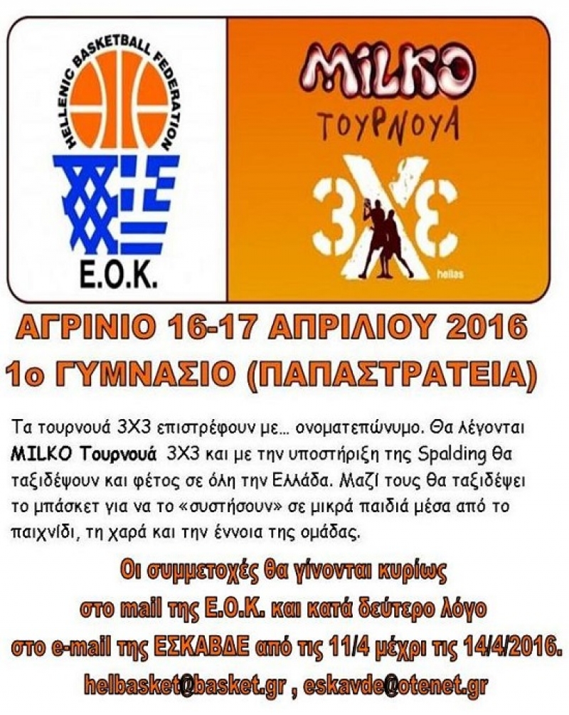 Μπάσκετ: τουρνουά 3×3 στο Αγρίνιο
