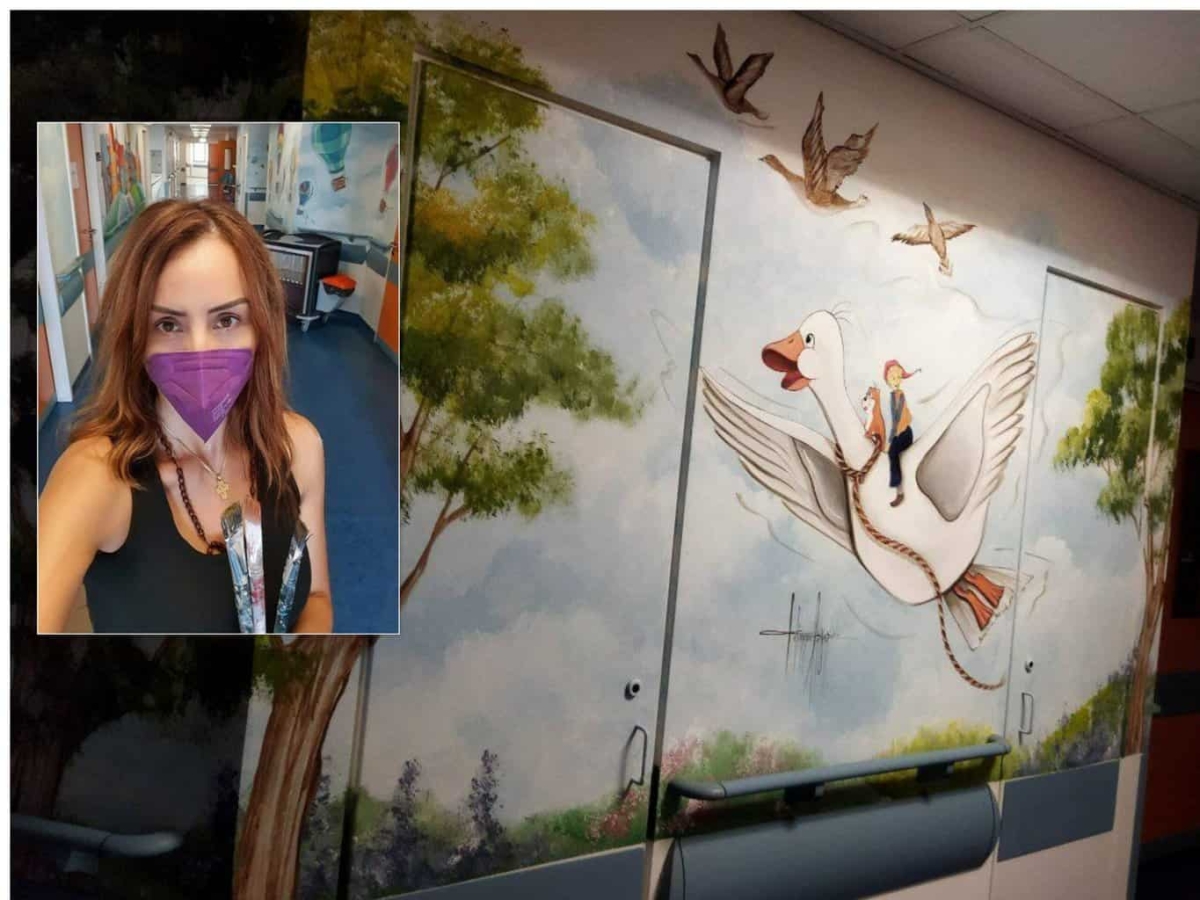 Το «ευχαριστώ» στην εικαστικό που μεταμόρφωσε την παιδιατρική κλινική του ΓΝ Αγρινίου