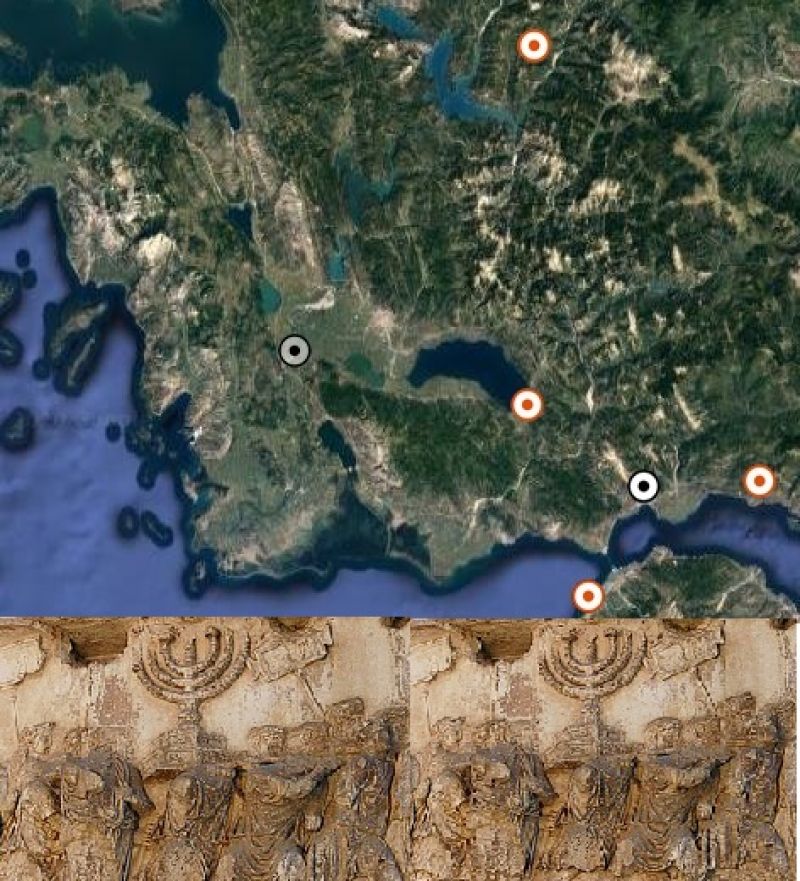 Ο χάρτης με τις εβραϊκές κοινότητες στην Αιτωλοακαρνανία από τον 1ο αιώνα μ.Χ. έως το Bυζάντιο