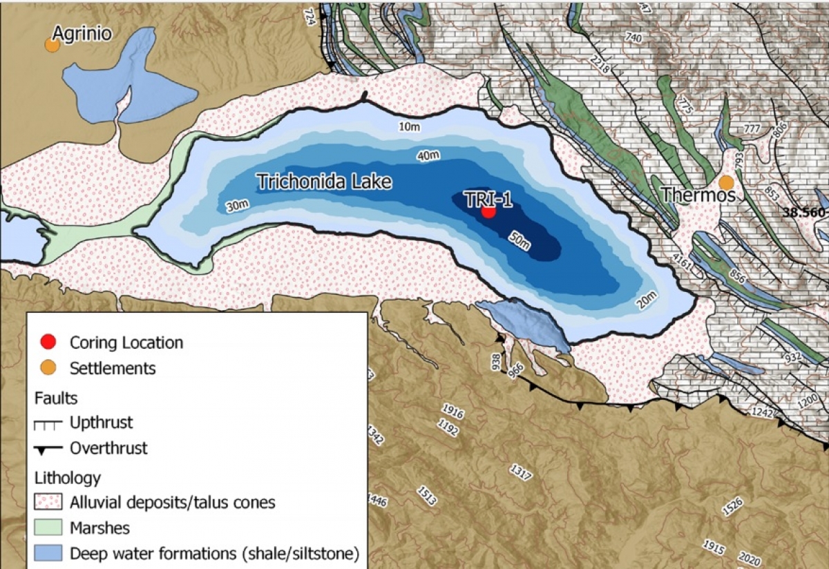 Οι ζώνες βάθους της Τριχωνίδας χαρτογραφημένες