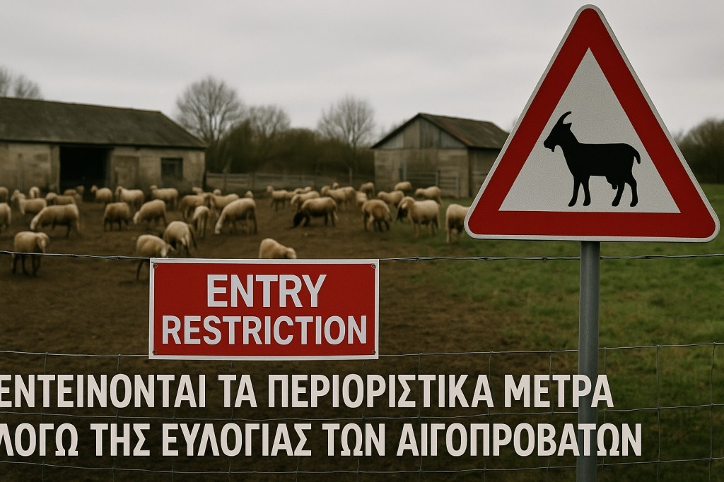 Εντείνονται τα περιοριστικά μέτρα λόγω της ευλογιάς των αιγοπροβάτων