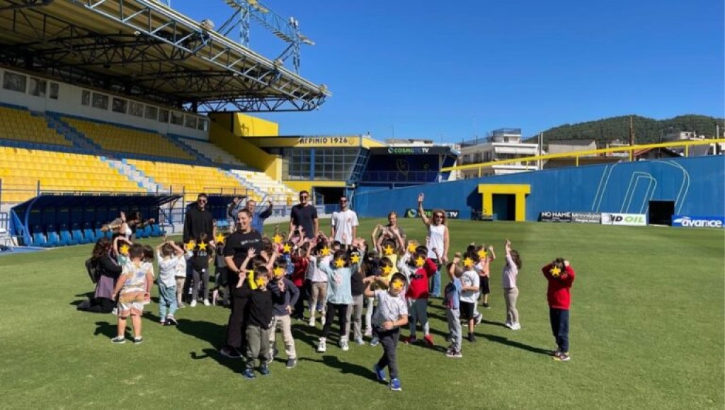 Παναιτωλικός: Νηπιάκια πήγαν γήπεδο και συνάντησαν Μαρκόφσκι, Μπελεβώνη και Κοντούρη (φωτο)