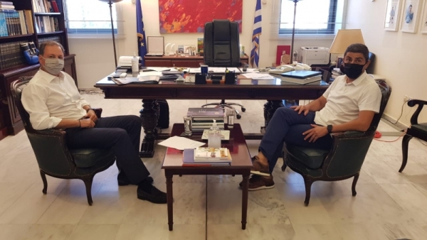 Συνάντηση Σπήλιου Λιβανού, βουλευτή Αιτωλοακαρνανίας &amp; Κοινοβουλευτικού Εκπροσώπου ΝΔ, με τον Υφυπουργό Αθλητισμού κ. Λευτέρη Αυγενάκη