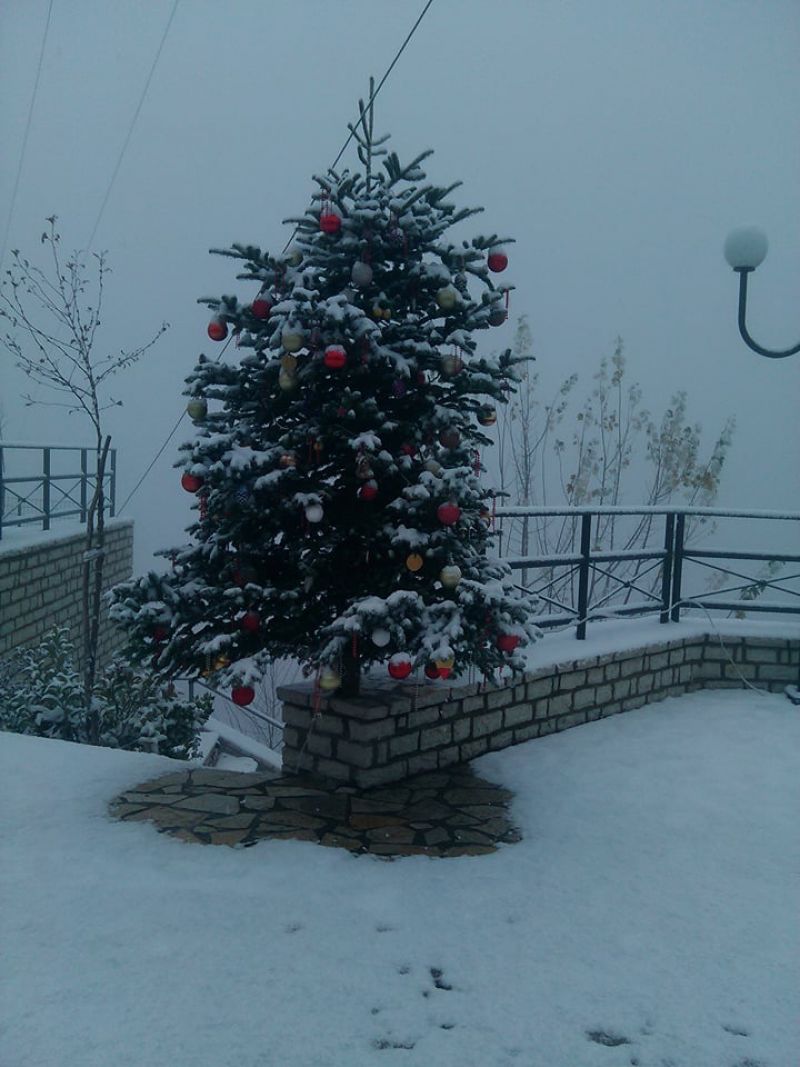 Εικόνες με χιονισμένο τοπίο από Άγιο Βλάση, Χούνη στα Παρακαμπύλια