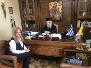 Συνάντηση με τον Σεβασμιότατο Μητροπολίτη Αιτωλίας και Ακαρνανίας κ.κ. Κοσμά είχε η Χριστίνα Σταρακά