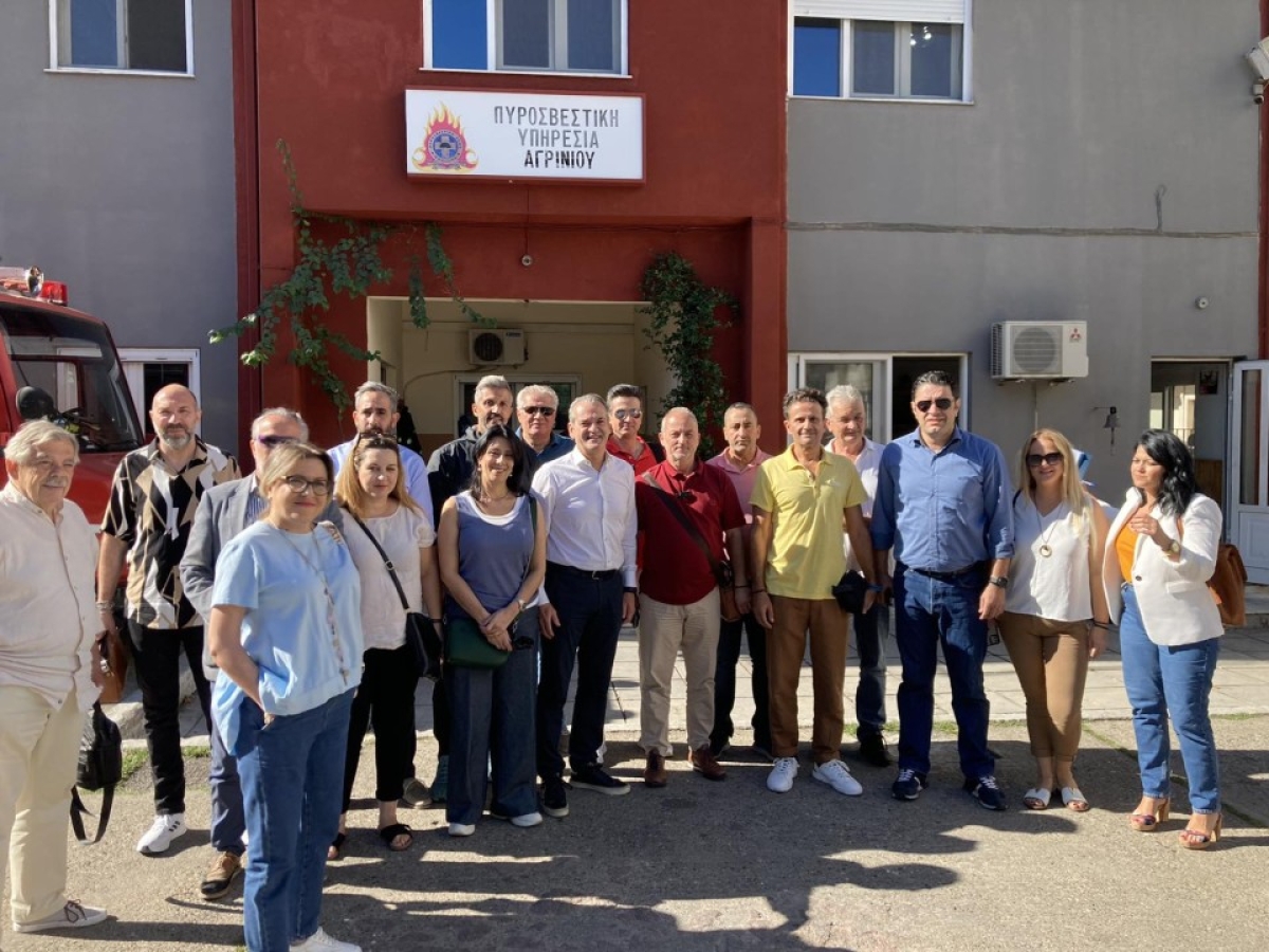 Σε Πυροσβεστική και Γηροκομείο Αγρινίου ο Κώστας Πιστιόλας