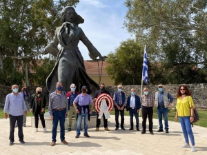 Κατάθεση στεφάνου για την εργατική πρωτομαγιά απο τον ΣΥΡΙΖΑ Π.Σ. Μεσολογγίου