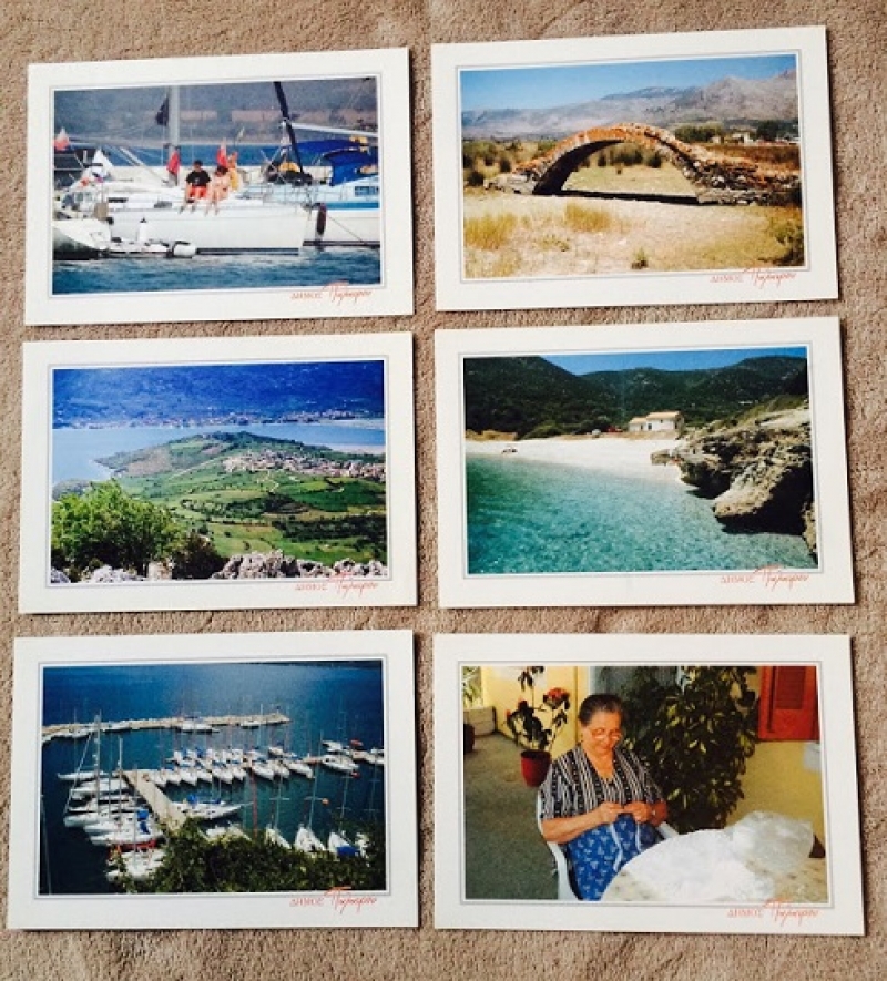 Έξι έγχρωμα σπάνια κάρτ ποστάλ της Παλαίρου