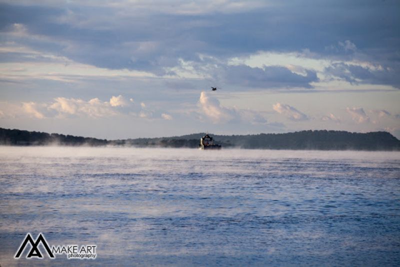 Eντυπωσιακό «sea smoke» στον Αστακό (φωτό)
