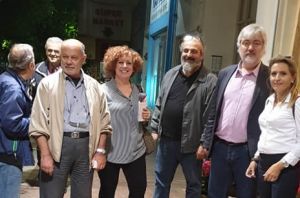 Περιοδεία στην οδό Παπαστράτου απο τον υποψήφιο Δήμαρχο Αγρινίου Γιώργο Καραμητσόπουλο