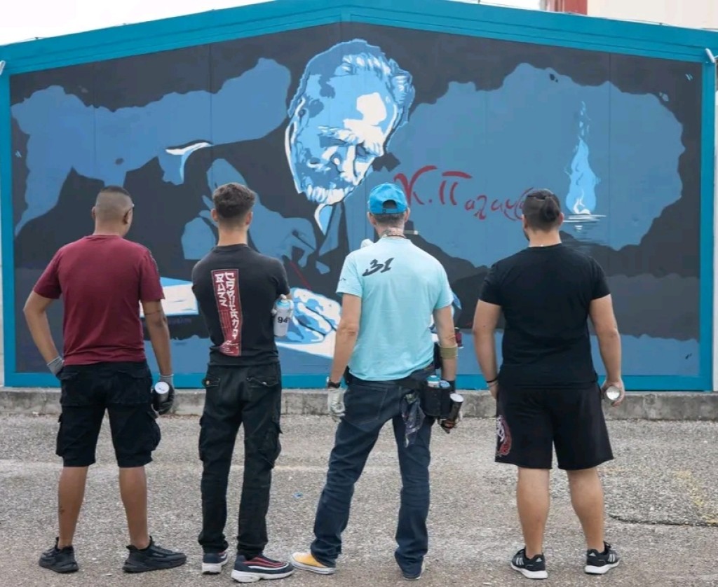 1ο ΓΕΛ Μεσολογγίου: Ευχαριστεί τον Γ. Παπαγεωργίου για το graffiti με τον Κωστή Παλαμά