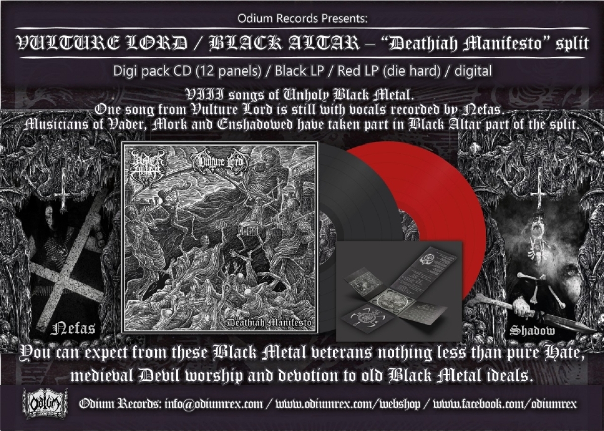 BLACK ALTAR / VULTURE LORD split single “Deathiah Manifesto” πρεμιέρα