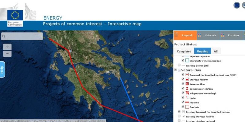 Πως η Commission αποτυπώνει το πέρασμα του αγωγού East Med στην Αιτωλοακαρνανία