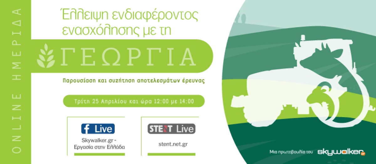 Έλλειψη ενδιαφέροντος ενασχόλησης με τη γεωργία