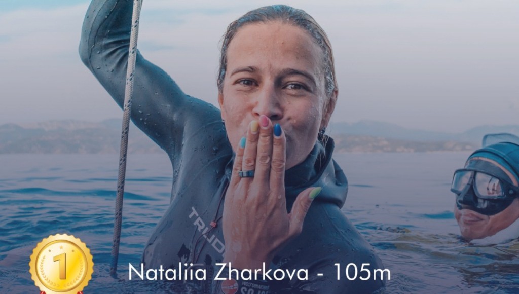 Μύτικας: «Χρυσή» ξανά η Ουκρανή αθλήτρια Nataliia Zharkova στο Παγκόσμιο Πρωτάθλημα Ελεύθερης Κατάδυσης