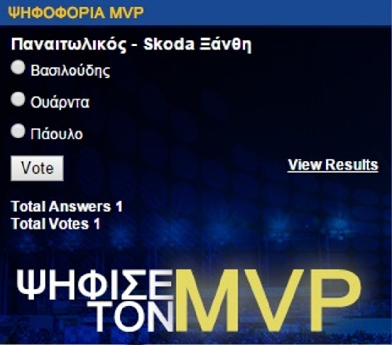 Βασιλούδης, Ουάρντα και Πάουλο για MVP