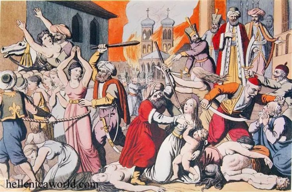 Η πολιορκία και αιματηρή σφαγή του χαρεμιού στο Μεσολόγγι το 1684