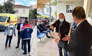 Επίσκεψη Σπήλιου Λιβανού στο ΕΚΑΒ Αγρινίου